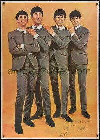 5x0011 BEATLES 39x55 commercial poster 1960s John, Paul, George & Ringo in matching suits & ties!