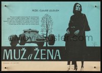 5x0026 MAN & A WOMAN Czech 8x12 1968 Claude Lelouch's Un homme et une femme, Anouk Aimee, different!