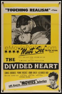 5x0922 DIVIDED HEART 1sh 1955 Cornell Borchers gives up her child to foster parents in World War II!