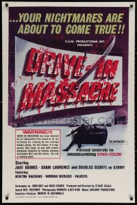 5x0933 DRIVE-IN MASSACRE 1sh 1976 your nightmares are about to come true in GORE-COLOR!