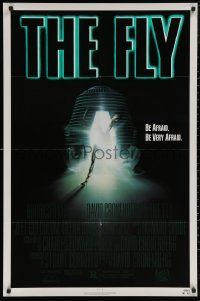 5x0995 FLY 1sh 1986 David Cronenberg, Jeff Goldblum, Geena Davis, cool creepy sci-fi art by Mahon!