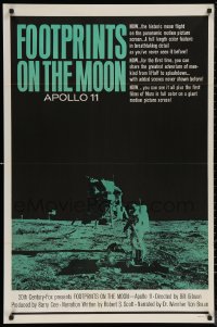 5x0997 FOOTPRINTS ON THE MOON 1sh 1969 the real story of Apollo 11, cool image of moon landing!
