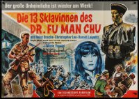 5x0205 BRIDES OF FU MANCHU German 33x47 1966 Asian villain Christopher Lee, different art by Litter