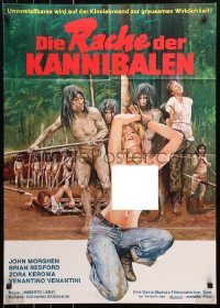 5x0232 CANNIBAL FEROX German 1981 Lenzi's Make Them Die Slowly, art of natives torturing people!