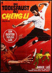 5x0243 FISTS OF FURY German R1978 Bruce Lee gives you the biggest kick of your life!