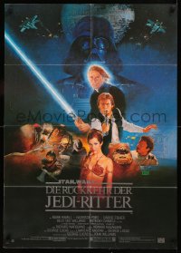 5x0273 RETURN OF THE JEDI German 1983 George Lucas classic, Mark Hamill, Harrison Ford, Sano art!