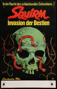 5x0300 SQUIRM German 12x19 1976 wild Drew Struzan horror art, it was the night of the crawling terror!