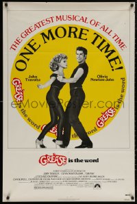 5x1052 GREASE 1sh R1980 John Travolta & Olivia Newton-John in a most classic musical, one more time!