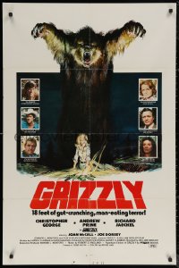 5x1056 GRIZZLY 1sh 1976 great Neal Adams art of grizzly bear attacking sexy camper, horror!