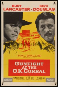 5x1058 GUNFIGHT AT THE O.K. CORRAL 1sh 1957 Burt Lancaster, Kirk Douglas, directed by John Sturges!