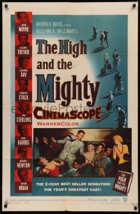 5x1083 HIGH & THE MIGHTY 1sh 1954 John Wayne, Claire Trevor, William Wellman airplane disaster!