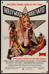 5x1088 HOLLYWOOD BOULEVARD 1sh 1976 sexy John Solie art, the street where starlets are made!