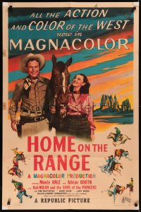 5x1092 HOME ON THE RANGE 1sh 1946 Monte Hale, Lorna Gray, Bob Nolan & the Sons of the Pioneers!