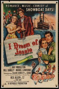 5x1118 I DREAM OF JEANIE 1sh 1952 romance, music & comedy of showboat days, blackface minstrels!