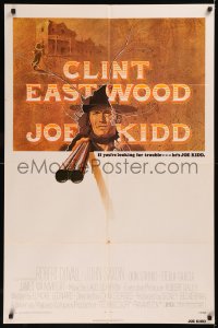 5x1138 JOE KIDD 1sh 1972 art of Clint Eastwood with shotgun, written by Elmore Leonard!