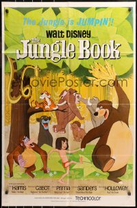 5x1147 JUNGLE BOOK 1sh 1967 Walt Disney cartoon classic, great image of Mowgli & friends!