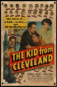 5x1153 KID FROM CLEVELAND 1sh 1949 baseball, George Brent, Lynn Bari & Cleveland Indians!
