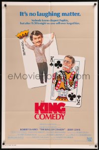 5x1155 KING OF COMEDY 1sh 1983 Robert DeNiro, Martin Scorsese, Jerry Lewis, cool playing card art!