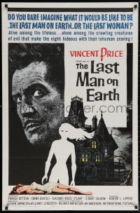 5x1171 LAST MAN ON EARTH 1sh 1964 AIP, Vincent Price among the lifeless, cool Reynold Brown art!
