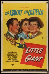 5x1187 LITTLE GIANT 1sh 1946 Bud Abbott & Lou Costello sell vacuum cleaners!