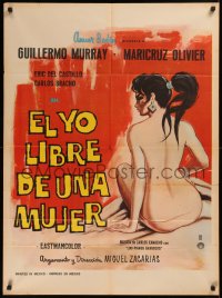 5x0075 CLAUDIA Y EL DESEO Mexican poster 1970 sexy topless Maricruz Olivier in the title role!