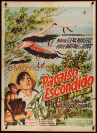 5x0109 LITTLE BOY BLUE & PANCHO Mexican poster 1963 the adventures of a Mexican boy & his monkey!