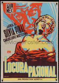 5x0110 LOCURA PASIONAL export Mexican poster 1956 art of Mexican sexiest beauty Silvia Pinal!