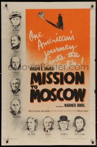 5x1256 MISSION TO MOSCOW 1sh 1943 Walter Huston, one American's journey into the truth!