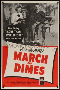 5x1264 MORE THAN EVER BEFORE 1sh 1950 short movie for The March of Dimes, image of June Allyson!