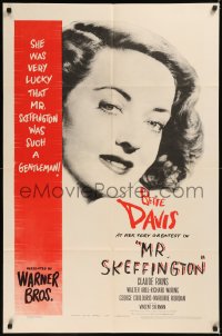 5x1270 MR. SKEFFINGTON 1sh 1944 Bette Davis, Rains, a woman is beautiful only when she is loved!