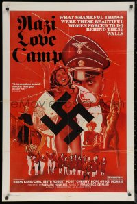5x1281 NAZI LOVE CAMP 1sh 1977 classic bad taste image of tortured girls & swastika!