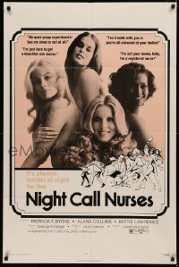 5x1288 NIGHT CALL NURSES 1sh 1972 very sexy ladies, I'm not your mama, baby, I'm a registered nurse!
