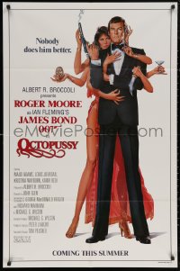 5x1302 OCTOPUSSY style B advance 1sh 1983 Goozee art of sexy Maud Adams & Moore as Bond!