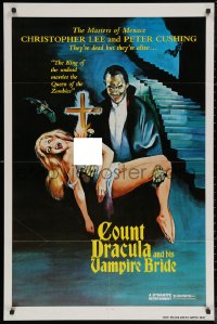 5x1403 SATANIC RITES OF DRACULA 1sh 1978 great artwork of Count Dracula & his Vampire Bride!