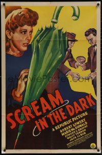 5x1413 SCREAM IN THE DARK 1sh 1943 pretty Marie McDonald, Robert Lowery, The Morgue is Always Open!
