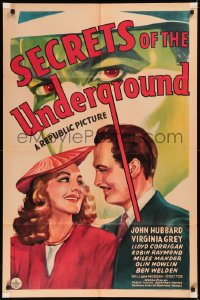 5x1419 SECRETS OF THE UNDERGROUND 1sh 1943 Nazi spies in the U.S. turn people into mannequins!