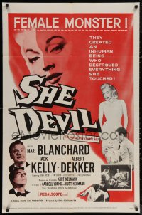 5x1424 SHE DEVIL 1sh 1957 sexy inhuman female monster who destroyed everything she touched!