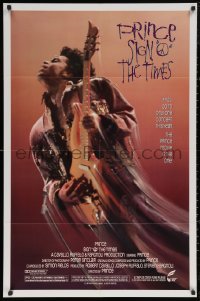 5x1432 SIGN 'O' THE TIMES 1sh 1987 rock and roll concert, great image of Prince w/guitar!