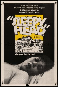 5x1437 SLEEPY HEAD 1sh 1973 Tina Russell, Georgina Spelvin, Joseph Sarno directed sexploitation