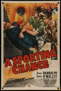 5x1457 SPORTING CHANCE 1sh 1945 Jane Randolph, John O'Malley, cool fighting artwork!