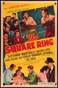 5x1459 SQUARE RING 1sh 1955 boxer Robert Beatty fighting in boxing ring, Basil Dearden!