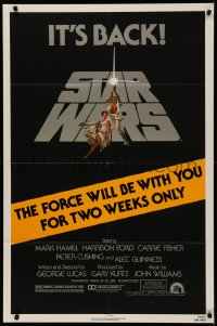 5x1466 STAR WARS NSS style 1sh R1981 George Lucas classic, art by Tom Jung, two weeks only!