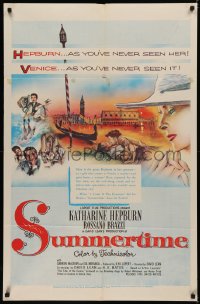 5x1488 SUMMERTIME 1sh 1955 Katharine Hepburn went to Venice a tourist & came home a woman!