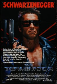 5x1513 TERMINATOR 1sh 1984 classic image of cyborg Arnold Schwarzenegger, no border design!