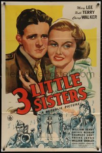 5x1524 THREE LITTLE SISTERS 1sh 1944 Mary Lee, Ruth Terry & Cheryl Walker are triple-threat talent!
