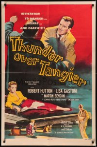 5x1527 THUNDER OVER TANGIER 1sh 1957 Robert Hutton & sexy Lisa Gastoni, danger, desire & death!
