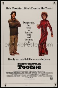 5x1536 TOOTSIE int'l 1sh 1982 great duo image of cross-dressing Dustin Hoffman as himself & in drag!