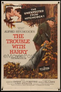 5x1545 TROUBLE WITH HARRY 1sh 1955 Alfred Hitchcock, Edmund Gwenn, John Forsythe & Shirley MacLaine!