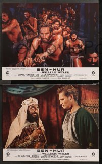 5x0192 BEN-HUR 6 style C French LCs 1960 Charlton Heston, William Wyler classic epic, cool chariot & title art!