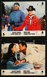 5x0153 FOR YOUR EYES ONLY 18 French LCs 1981 Roger Moore as James Bond, some different images!